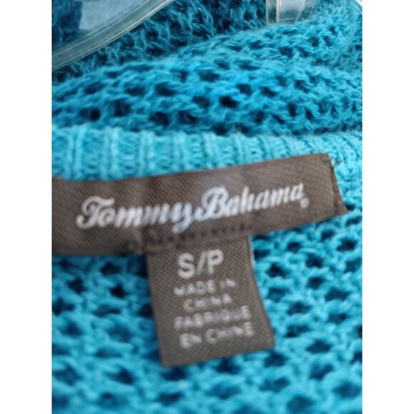 Tommy Bahama open weave coastal Linen and cotton blend sweater size S - Picture 2 of 3